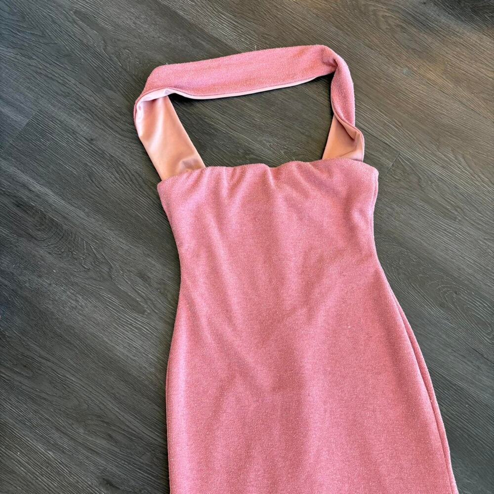 Delfi collective pink halter neck sparkly sz 6 - Picture 3 of 8